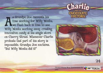2005 ArtBox Charlie and the Chocolate Factory #24 That Man Was A Genius! Back