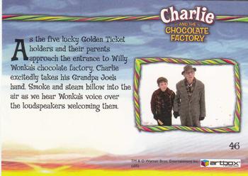 2005 ArtBox Charlie and the Chocolate Factory #46 Welcome To My Humble Factory Back
