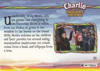 2005 ArtBox Charlie and the Chocolate Factory #51 Enjoy! Back