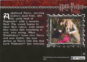 2005 ArtBox Harry Potter and the Goblet of Fire #85 He's Back Back