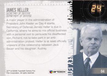 2006 ArtBox 24 Season 4 #4 James Heller Back