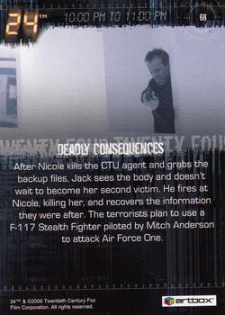 2006 ArtBox 24 Season 4 #68 Deadly Consequences Back