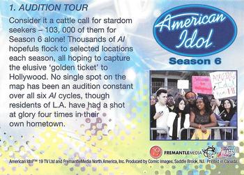 2007 Comic Images American Idol Season 6 #1 Consider it a cattle call for stardom seekers -- 103,000... Back