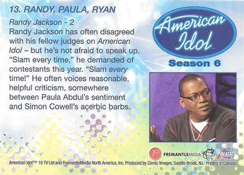 2007 Comic Images American Idol Season 6 #13 Randy Jackson - 2 Back