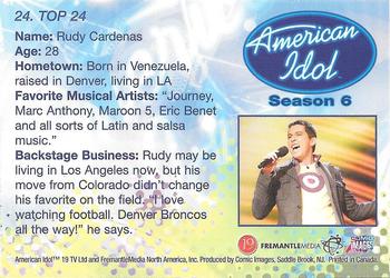 2007 Comic Images American Idol Season 6 #24 Rudy Cardenas Back