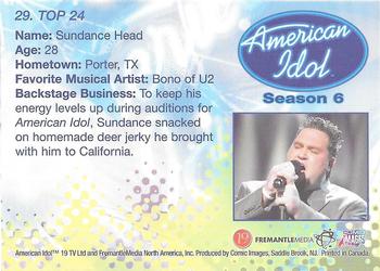 2007 Comic Images American Idol Season 6 #29 Sundance Head Back