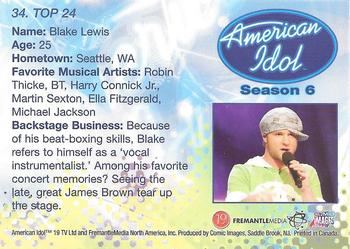 2007 Comic Images American Idol Season 6 #34 Blake Lewis Back