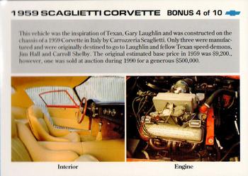 1991 Collect-A-Card Vette Set - Bonus #4 1959 Scaglietti Corvette Back