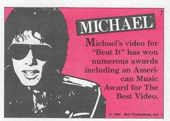 1984 Topps Michael Jackson #7 Michael's video for 