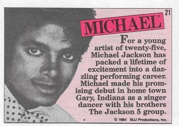 1984 Topps Michael Jackson #21 For a young artist of twenty-five, Michael Jackson… Back