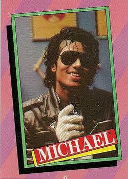 1984 Topps Michael Jackson #8 Michael loves children, but performing for his… Front