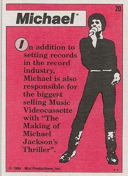 1984 Topps Michael Jackson #20 In addition to setting records in the record… Back