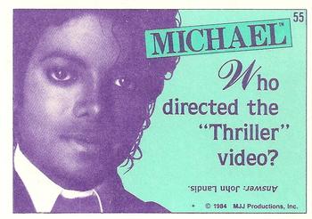 1984 Topps Michael Jackson #55 Who directed the 