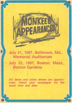 1967 Donruss The Monkees C #32-C Micky Dolenz Back
