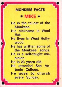 1967 Donruss The Monkees C #40-C Micky Dolenz Back