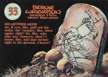 1994 FPG Bernie Wrightson II #33 Heartbreaker Back