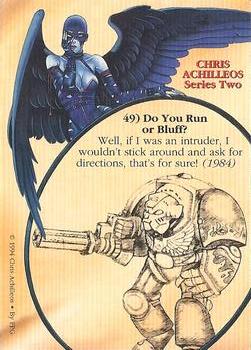1994 FPG Chris Achilleos II #49 Do You Run or Bluff? Back