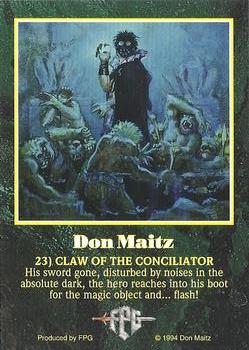 1994 FPG Don Maitz #23 Claw of the Conciliator Back