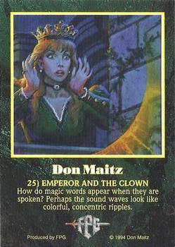 1994 FPG Don Maitz #25 Emperor and the Clown Back