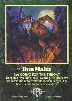 1994 FPG Don Maitz #36 Going for the Throat Back