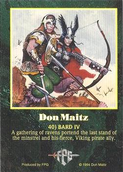 1994 FPG Don Maitz #40 Bard IV Back