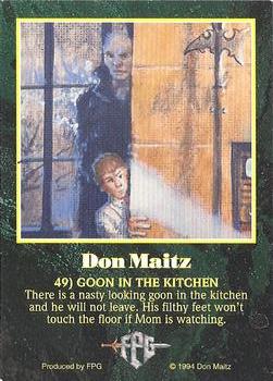 1994 FPG Don Maitz #49 Goon in the Kitchen Back