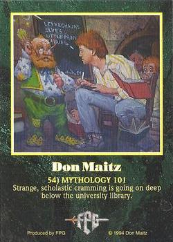 1994 FPG Don Maitz #54 Mythology 101 Back