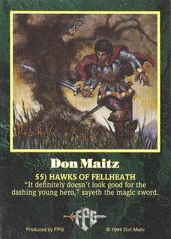 1994 FPG Don Maitz #55 Hawks of Fellheath Back