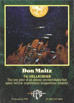 1994 FPG Don Maitz #74 Hellburner Back