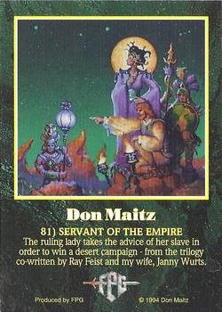 1994 FPG Don Maitz #81 Servant of the Empire Back