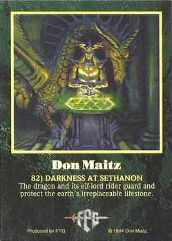1994 FPG Don Maitz #82 Darkness at Sethanon Back