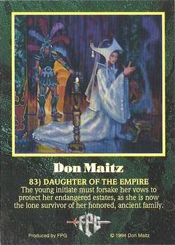 1994 FPG Don Maitz #83 Daughter of the Empire Back