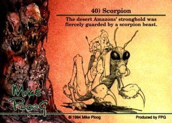 1994 FPG Mike Ploog #40 Scorpion Back