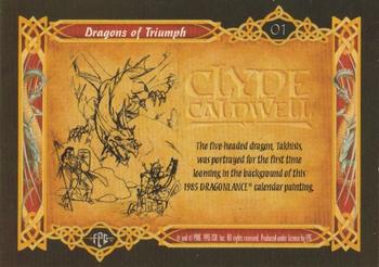 1995 FPG Clyde Caldwell #1 Dragons of Triumph Back
