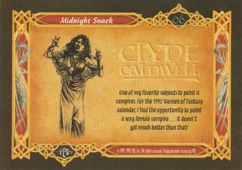 1995 FPG Clyde Caldwell #6 Midnight Snack Back