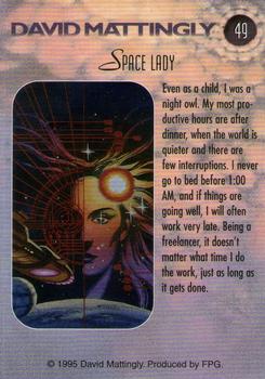 1995 FPG David Mattingly #49 Space Lady Back