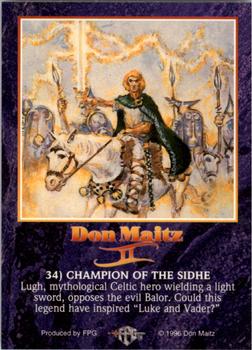 1996 FPG Don Maitz II #34 Champion of the Sidhe Back