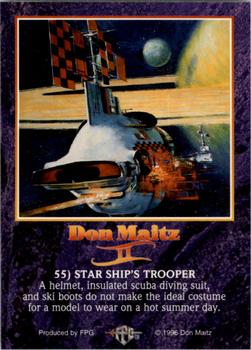 1996 FPG Don Maitz II #55 Star Ship's Trooper Back