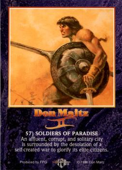 1996 FPG Don Maitz II #57 Soldiers of Paradise Back