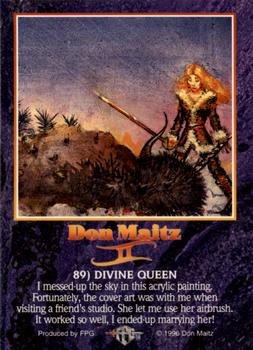 1996 FPG Don Maitz II #89 Divine Queen Back