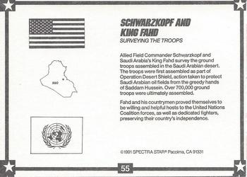 1991-92 Spectra Star Desert Storm Troops #55 Stormin Norman/King Fahd Back