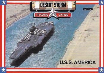 1991-92 Spectra Star Desert Storm Troops #77 USS America Front