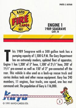 1991 Kayo Fire Engines #5 Engine 1, Gary, IN Back