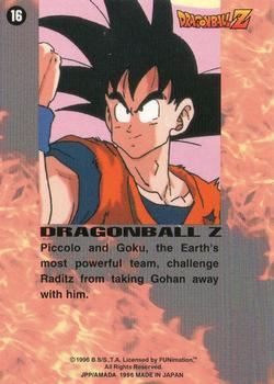 1996 JPP/Amada Dragon Ball Z Series 1 #16 Piccolo and Goku, the Earth's most powerful t Back