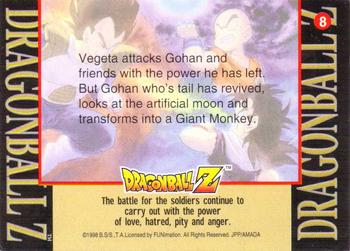 1998 JPP/Amada Dragon Ball Z Series 2 #8 Vegeta attacks Gohan and friends with the pow Back