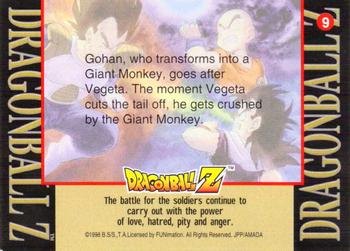 1998 JPP/Amada Dragon Ball Z Series 2 #9 Gohan, who transforms into a Giant Monkey, go Back