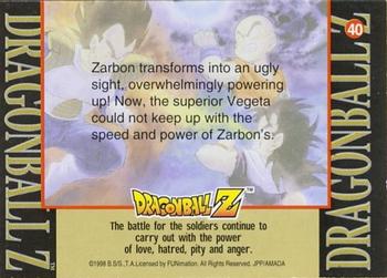 1998 JPP/Amada Dragon Ball Z Series 2 #40 Zarbon transforms into an ugly sight, overwhe Back