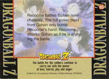 1998 JPP/Amada Dragon Ball Z Series 2 #65 Recoome battles Gohan nonchalantly. The full Back