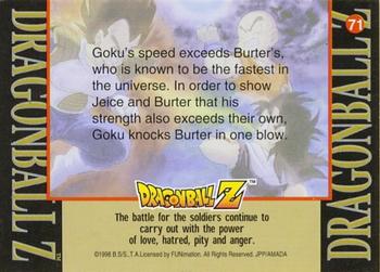 1998 JPP/Amada Dragon Ball Z Series 2 #71 Goku's speed exceeds Burter's, who is known t Back