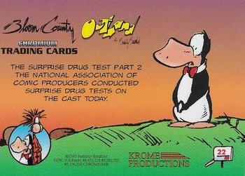 1995 Krome Bloom County / Outland #22 The Surprise Drug Test Part 2 The Back